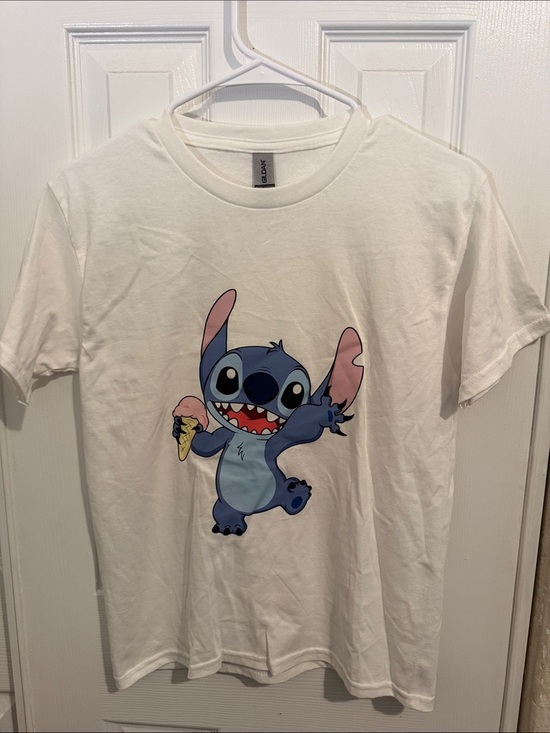 Gildan Other - Gildan White Kids Tee with Blue Stitch Graphic